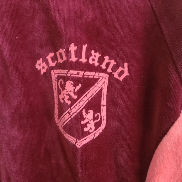 b. r. b Be Right Back Women's Velvet Colorblock Zipup Scortland Sweatshirt Sz XL - Picture 7 of 9